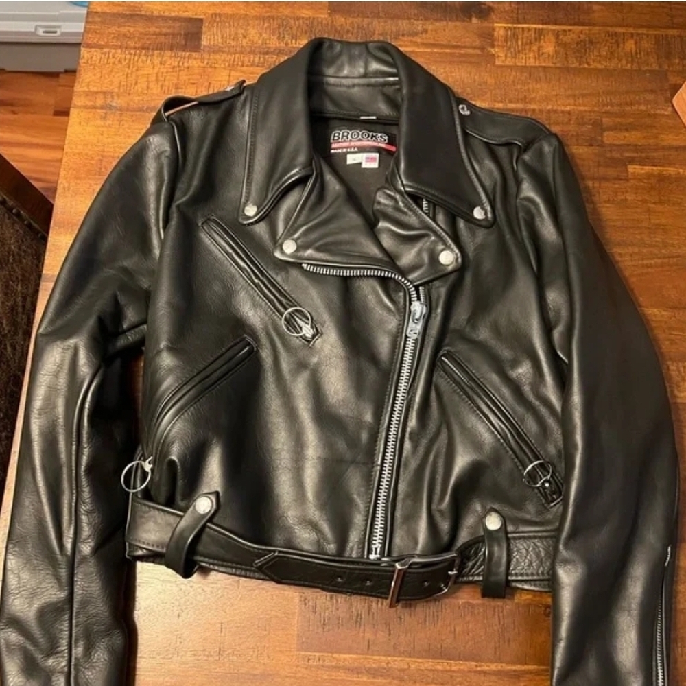 Brooks Black Leather Jacket